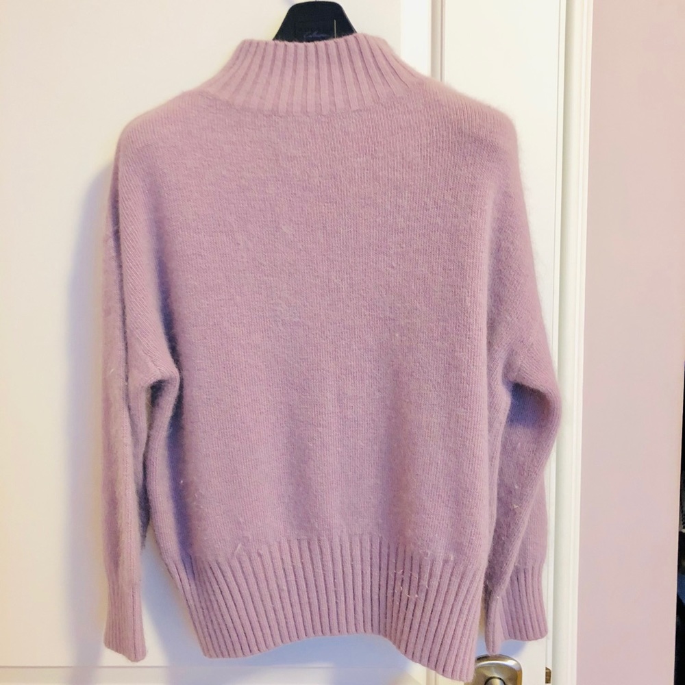 Cashmere-feel lavender sweater